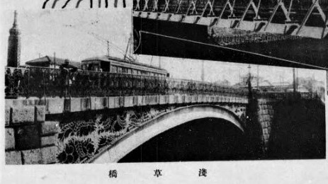 関東大震災前の浅草橋の画像。
